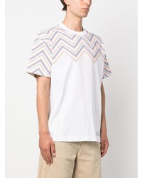 weißes bedrucktes T-Shirt mit einem Rundhalsausschnitt von Missoni