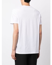 weißes bedrucktes T-Shirt mit einem Rundhalsausschnitt von Armani Exchange