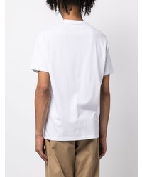 weißes bedrucktes T-Shirt mit einem Rundhalsausschnitt von Armani Exchange