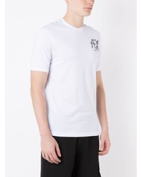 weißes bedrucktes T-Shirt mit einem Rundhalsausschnitt von Armani Exchange