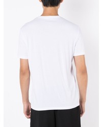 weißes bedrucktes T-Shirt mit einem Rundhalsausschnitt von Armani Exchange