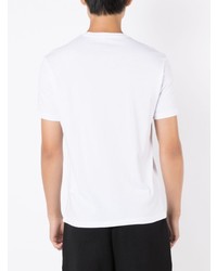 weißes bedrucktes T-Shirt mit einem Rundhalsausschnitt von Armani Exchange