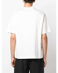 weißes bedrucktes T-Shirt mit einem Rundhalsausschnitt von Giorgio Armani