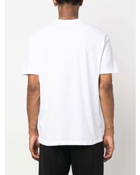 weißes bedrucktes T-Shirt mit einem Rundhalsausschnitt von Paul & Shark