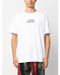 weißes bedrucktes T-Shirt mit einem Rundhalsausschnitt von GALLERY DEPT.