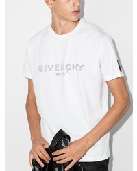 weißes bedrucktes T-Shirt mit einem Rundhalsausschnitt von Givenchy