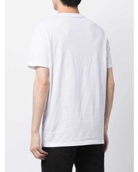 weißes bedrucktes T-Shirt mit einem Rundhalsausschnitt von Armani Exchange