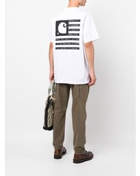 weißes bedrucktes T-Shirt mit einem Rundhalsausschnitt von Carhartt WIP