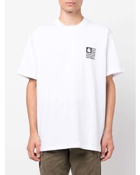 weißes bedrucktes T-Shirt mit einem Rundhalsausschnitt von Carhartt WIP