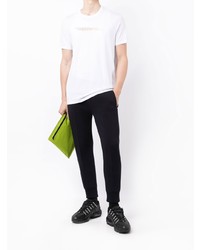 weißes bedrucktes T-Shirt mit einem Rundhalsausschnitt von Armani Exchange