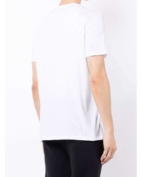 weißes bedrucktes T-Shirt mit einem Rundhalsausschnitt von Armani Exchange