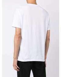 weißes bedrucktes T-Shirt mit einem Rundhalsausschnitt von Armani Exchange