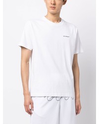 weißes bedrucktes T-Shirt mit einem Rundhalsausschnitt von Off-White