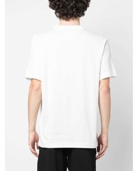 weißes bedrucktes T-Shirt mit einem Rundhalsausschnitt von Y-3