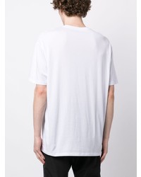 weißes bedrucktes T-Shirt mit einem Rundhalsausschnitt von Armani Exchange