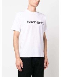 weißes bedrucktes T-Shirt mit einem Rundhalsausschnitt von Carhartt WIP