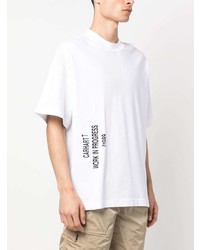 weißes bedrucktes T-Shirt mit einem Rundhalsausschnitt von Carhartt WIP