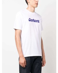 weißes bedrucktes T-Shirt mit einem Rundhalsausschnitt von Carhartt WIP