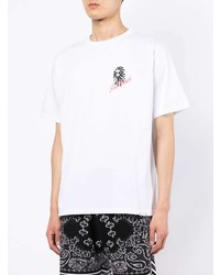 weißes bedrucktes T-Shirt mit einem Rundhalsausschnitt von BAPE BLACK *A BATHING APE®