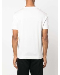 weißes bedrucktes T-Shirt mit einem Rundhalsausschnitt von Emporio Armani