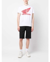 weißes bedrucktes T-Shirt mit einem Rundhalsausschnitt von DSQUARED2