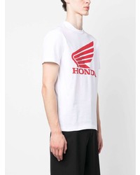 weißes bedrucktes T-Shirt mit einem Rundhalsausschnitt von DSQUARED2