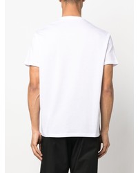 weißes bedrucktes T-Shirt mit einem Rundhalsausschnitt von Armani Exchange