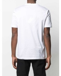 weißes bedrucktes T-Shirt mit einem Rundhalsausschnitt von BOSS HUGO BOSS
