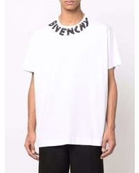 weißes bedrucktes T-Shirt mit einem Rundhalsausschnitt von Givenchy