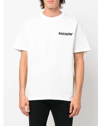 weißes bedrucktes T-Shirt mit einem Rundhalsausschnitt von BARROW