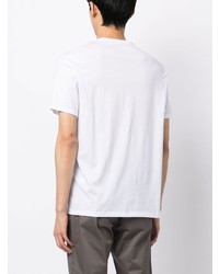 weißes bedrucktes T-Shirt mit einem Rundhalsausschnitt von Armani Exchange