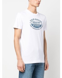 weißes bedrucktes T-Shirt mit einem Rundhalsausschnitt von Diesel