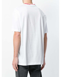 weißes bedrucktes T-Shirt mit einem Rundhalsausschnitt von Versace