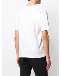 weißes bedrucktes T-Shirt mit einem Rundhalsausschnitt von McQ Alexander McQueen