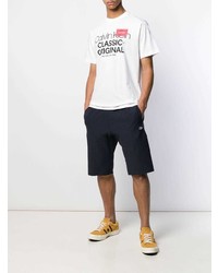 weißes bedrucktes T-Shirt mit einem Rundhalsausschnitt von Calvin Klein