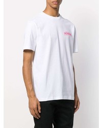 weißes bedrucktes T-Shirt mit einem Rundhalsausschnitt von Not Guilty Homme