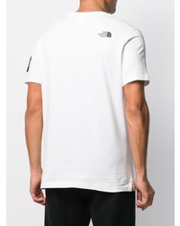 weißes bedrucktes T-Shirt mit einem Rundhalsausschnitt von The North Face