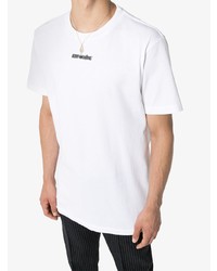 weißes bedrucktes T-Shirt mit einem Rundhalsausschnitt von Off-White