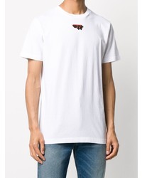 weißes bedrucktes T-Shirt mit einem Rundhalsausschnitt von Off-White