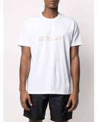 weißes bedrucktes T-Shirt mit einem Rundhalsausschnitt von Givenchy