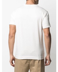 weißes bedrucktes T-Shirt mit einem Rundhalsausschnitt von Emporio Armani