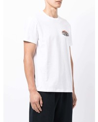 weißes bedrucktes T-Shirt mit einem Rundhalsausschnitt von Armani Exchange