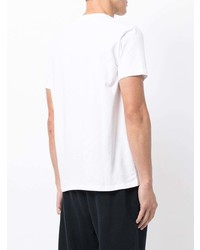 weißes bedrucktes T-Shirt mit einem Rundhalsausschnitt von Armani Exchange