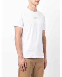 weißes bedrucktes T-Shirt mit einem Rundhalsausschnitt von Armani Exchange