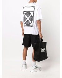 weißes bedrucktes T-Shirt mit einem Rundhalsausschnitt von Off-White