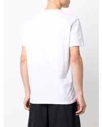 weißes bedrucktes T-Shirt mit einem Rundhalsausschnitt von Alexander McQueen