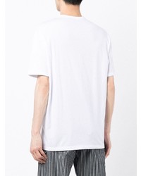 weißes bedrucktes T-Shirt mit einem Rundhalsausschnitt von Armani Exchange