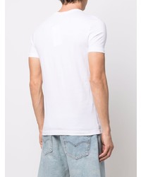 weißes bedrucktes T-Shirt mit einem Rundhalsausschnitt von Calvin Klein