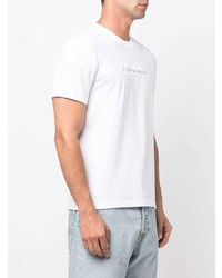 weißes bedrucktes T-Shirt mit einem Rundhalsausschnitt von Calvin Klein