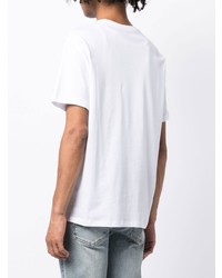 weißes bedrucktes T-Shirt mit einem Rundhalsausschnitt von Armani Exchange